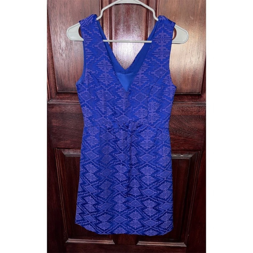 Maeve Anthropologie Women's Blue Fit & Flare Dress Size 2